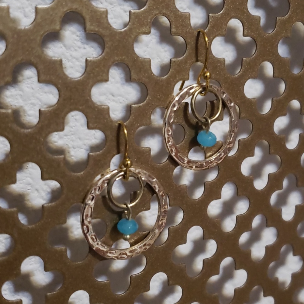 Dancing circles. Handmade one of a kind earings.